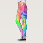 Bright Light Rainbow Psychedelic Starburst Tie Dye Leggings<br><div class="desc">These leggings feature a psychedelic tie dye design reminiscent of the 1960s hippie counter culture. Perfect for yoga, running, working out at the gym, or just when you want to wear some cute sexy tights. The colours are light and bright including shades of pink, blue, yellow, peach and neon green....</div>