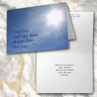 Bright Light Revelation 21 Sympathy Card