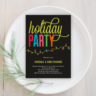 Bright Lights Holiday Party Invitation