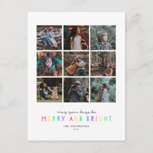 Bright Lights Multiple Photo Holiday Postcard