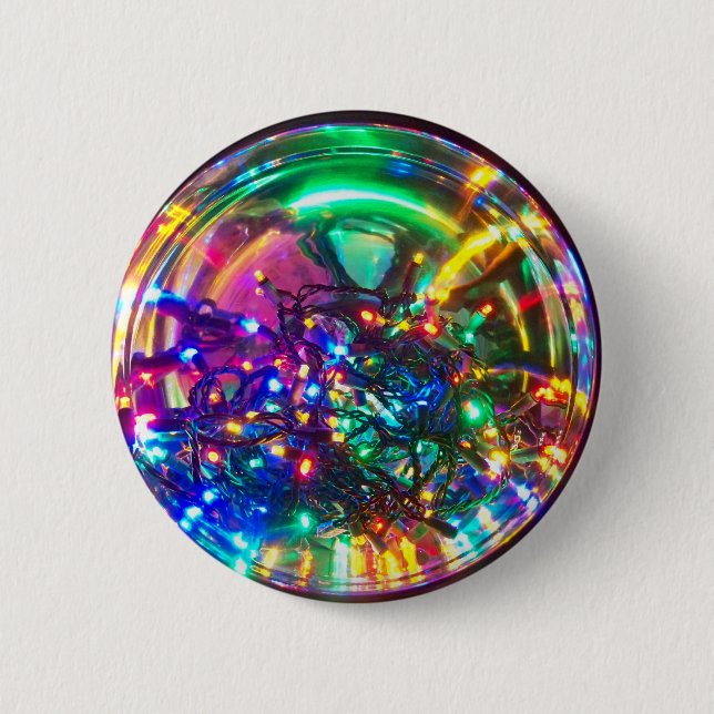 Bright Lights of Christmas 6 Cm Round Badge (Front)