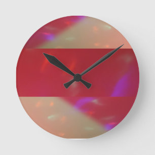 bright lights stripes round clock