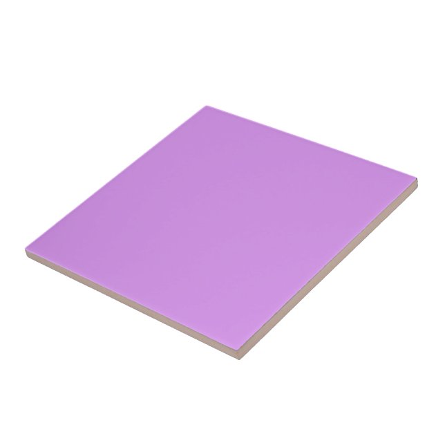 Bright lilac (solid colour)  ceramic tile (Side)