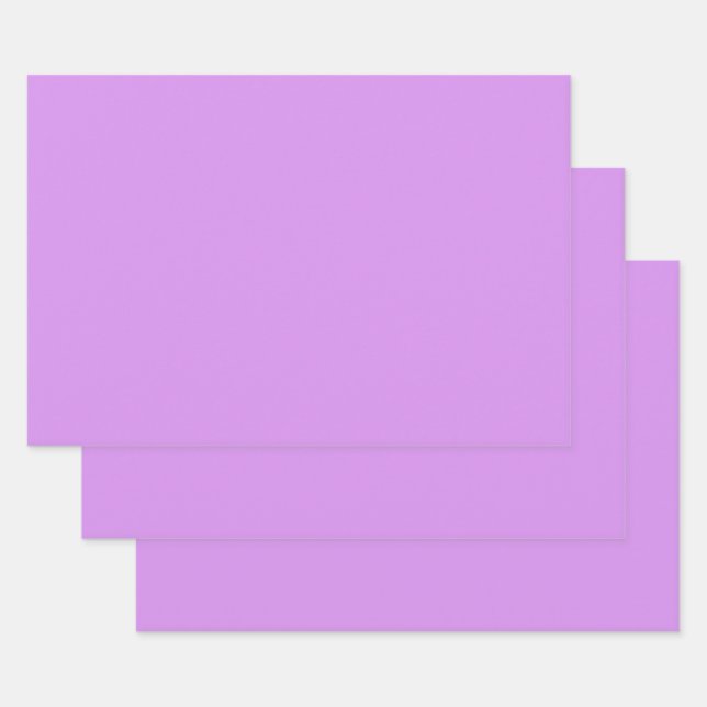 Bright lilac (solid colour)  wrapping paper sheet (Set)