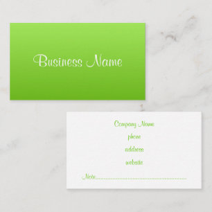 Bright Lime Business Card