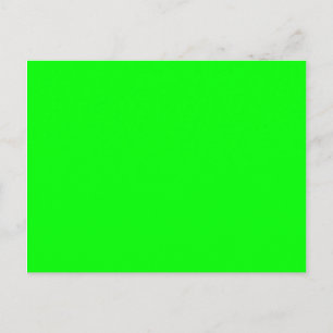 Bright Lime Green Blank Postcard
