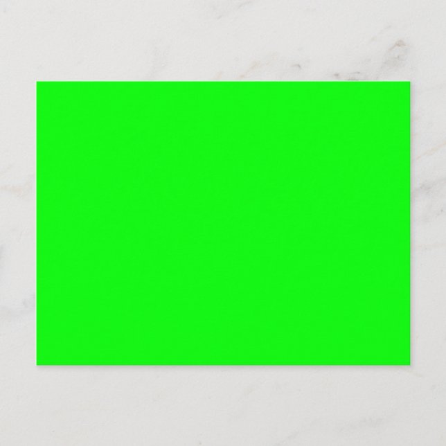 Bright Lime Green Blank Postcard (Front)