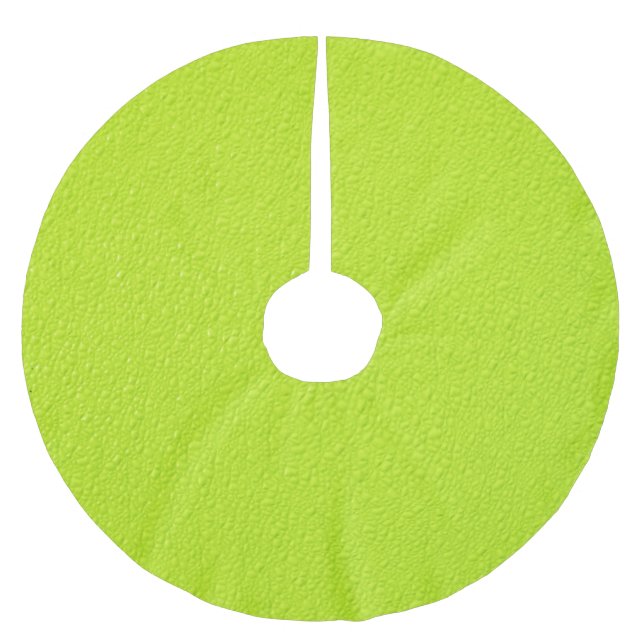 Bright Lime Green Neon Trendy Colours Brushed Polyester Tree Skirt (Front)