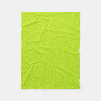 Bright Lime Green Neon Trendy Colours Fleece Blanket