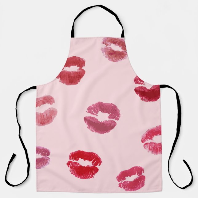 Bright Lips Imprints Valentine Pattern Apron (Front)