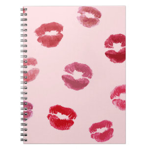 Bright Lips Imprints Valentine Pattern Notebook