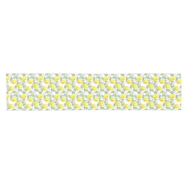 Bright, Lovely Table Runner with Lemons print (Horizontal)