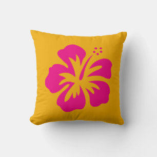 Bright Magenta Hibiscus. Cushion