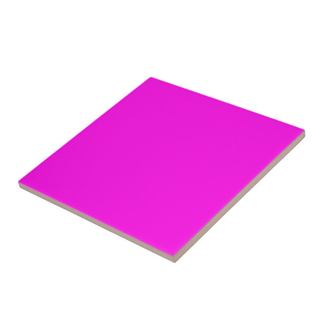  Bright Magenta (solid colour)  Ceramic Tile (Side)