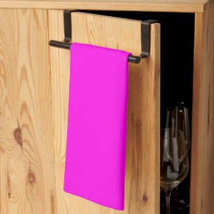Bright Magenta Solid Colour Tea Towel