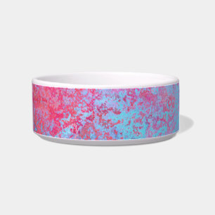 Bright Magenta Sunset Abstract Acrylic Pour Bowl