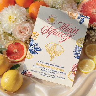 Bright Main Squeeze Citrus Bridal Shower Invitation