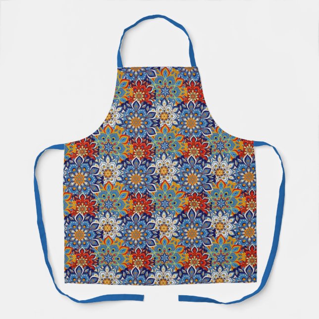 bright mandala  apron (Front)