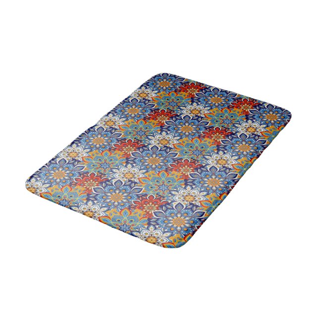 bright mandala  bath mat (Angled)