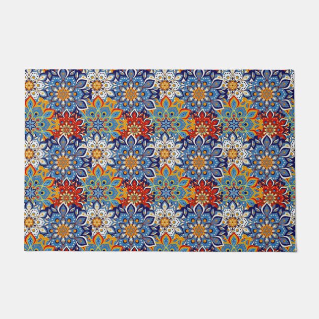 bright mandala  doormat (Front)