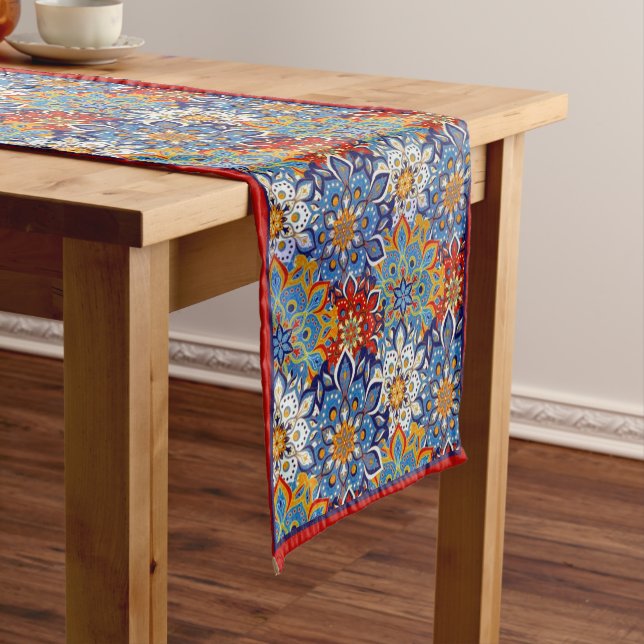 bright mandala  medium table runner (In Situ)