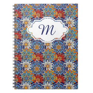bright mandala personalised notebook