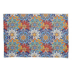 bright mandala  pillowcase