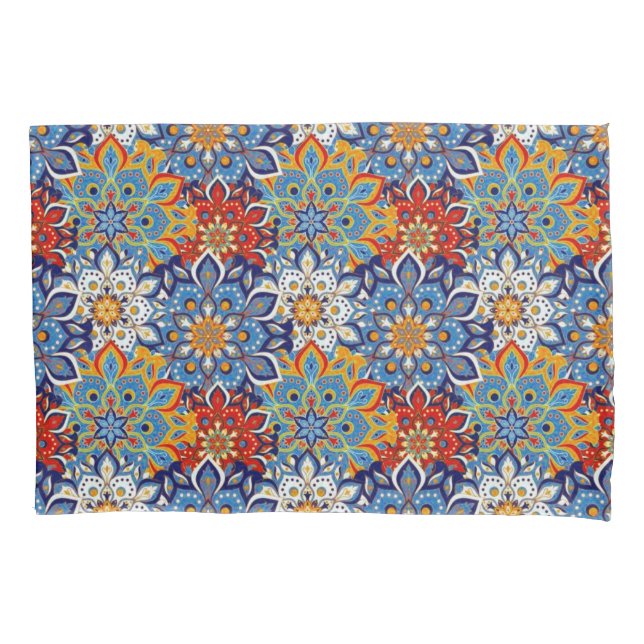 bright mandala  pillowcase (Front)