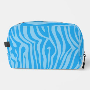 BRIGHT MARINE BLUE LEOPARD PRINT PATTERNS DOPP KIT