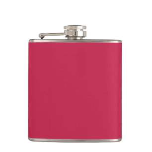 Bright maroon (solid colour) hip flask