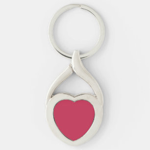 Bright maroon (solid colour) key ring
