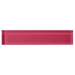 Bright maroon (solid colour) nameplate