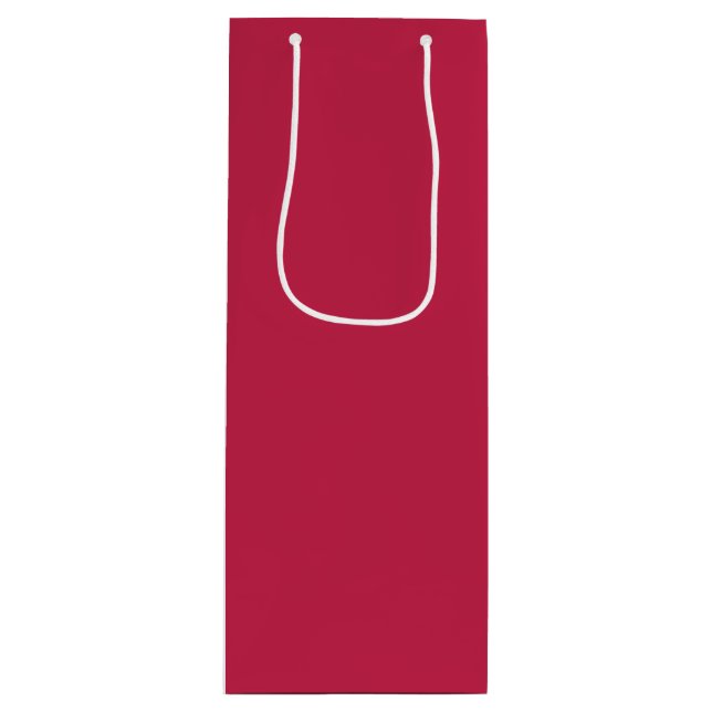 Bright maroon (solid colour)  wine gift bag (Front)