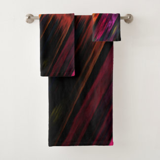 Bright matching abstract bath towel set