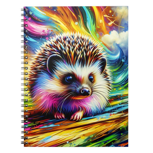 Bright Meadow Hedgehog Notebook (Front)