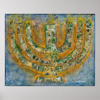 Bright Menorah Poster