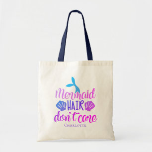 Bright Mermaid Hair Don't Care Mermaid Tote Bag