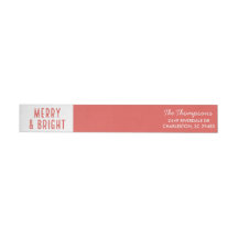 Bright & Merry Wrap Around Label
