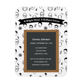 Bright Mind Brilliant Future Editable Invitation Magnet