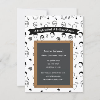 Bright Mind Brilliant Future Editable Invitation Postcard