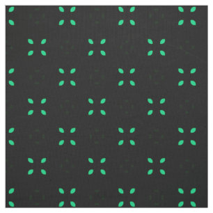 Bright Mint Green Leaf Abstract Pattern Fabric