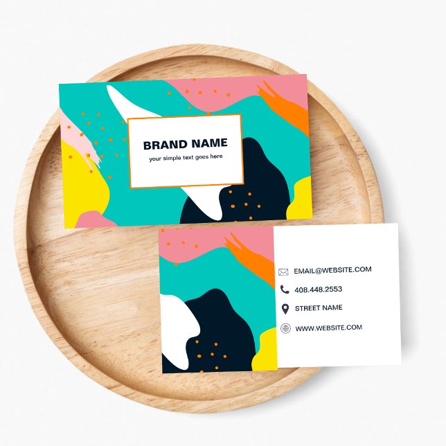 Bright Modern Abstract Colourful Artistic Rainbow Business Card (Creator Uploaded)