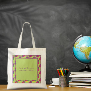 Bright Modern Abstract Pattern Teacher's Tote Bag