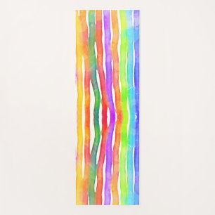 Bright Modern Colorful Yoga Stylish Striped Mat