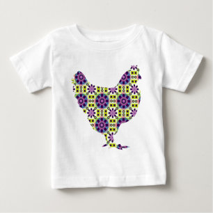 Bright modern hen baby T-Shirt