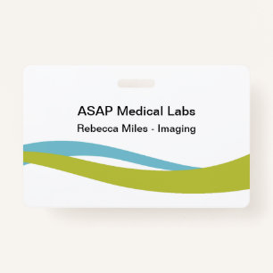 Bright Modern Medical Staff Name Badges ID Badge
