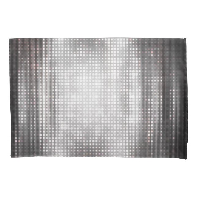 Bright Mosaic: Glossy Grey Abstract. Pillowcase (Front)