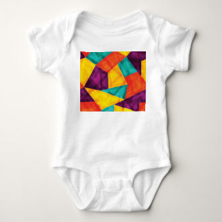 Bright Mosaic Grunge Seamless Pattern Baby Bodysuit