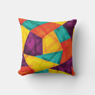 Bright Mosaic Grunge Seamless Pattern Cushion