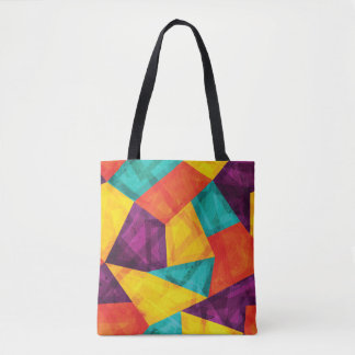 Bright Mosaic Grunge Seamless Pattern Tote Bag